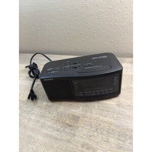 Sony Dream Machine ICF-C740 AM/FM Alarm Clock Radio Dual Black WORKS
